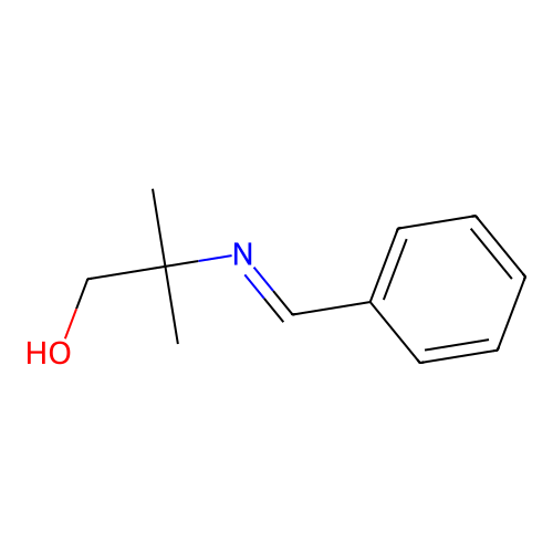 2-Methyl-2-{[(e)-phenylmethylidene]amino}propan-1-ol structure