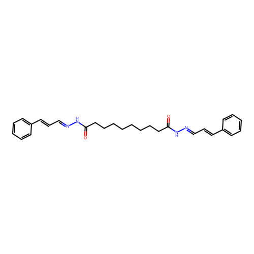 N,N'-bis(cinnamylideneamino)decanediamide structure