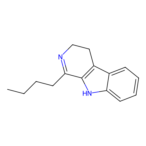1-Butyl-4,9-dihydro-3h-beta-carboline structure