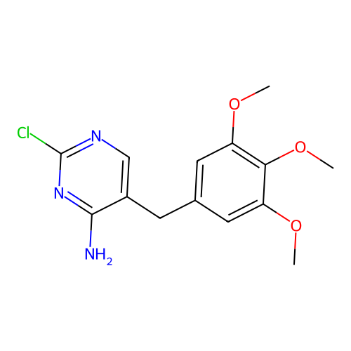 2-Chloro-4-amino-5-[3,4,5-trimethoxybenzyl]pyrimidine structure