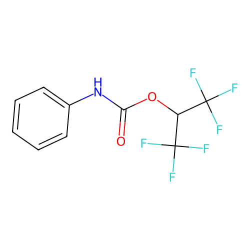 2,2,2-Trifluoro-1-trifluoromethylethyl phenylcarbamate structure