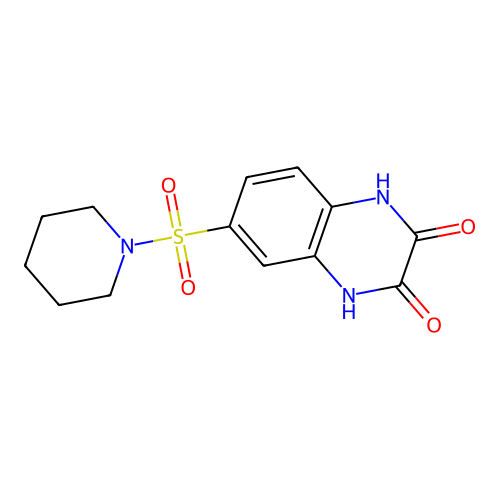 6-Piperidin-1-ylsulfonyl-1,4-dihydroquinoxaline-2,3-dione structure