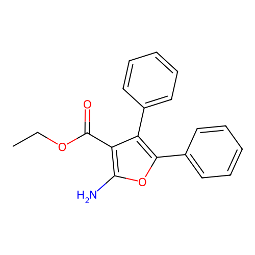 Ethyl 2-amino-4,5-diphenylfuran-3-carboxylate structure