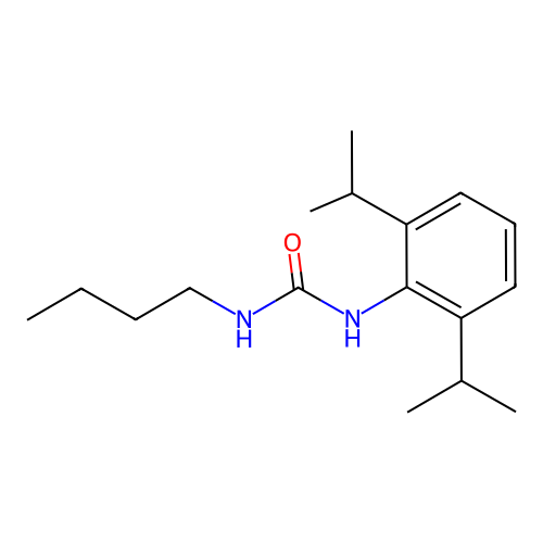 N-butyl-N'-(2,6-diisopropylphenyl)urea structure