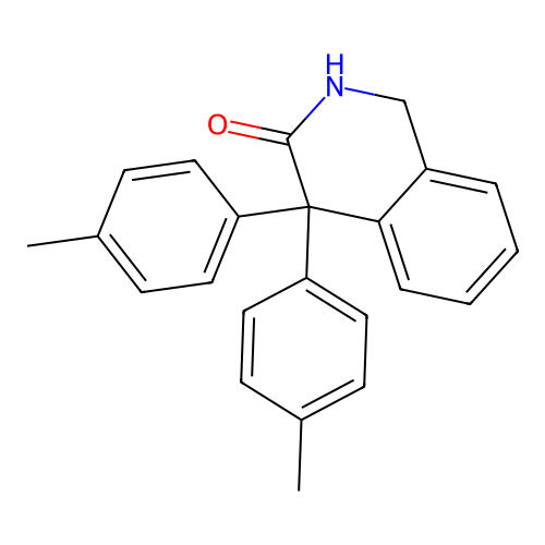 4,4-bis(4-methylphenyl)-1,4-dihydroisoquinolin-3(2H)-one structure