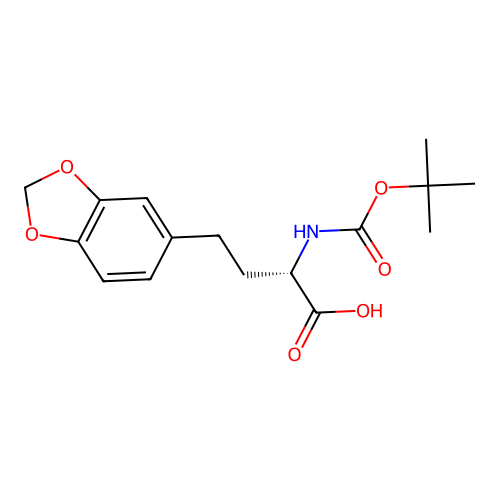 (S)-4-(Benzo[d][1,3]dioxol-5-yl)-2-((tert-butoxycarbonyl)amino)butanoic acid structure
