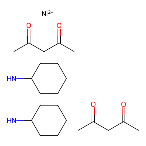 Cyclohexylazanide;nickel(2+);bis(pentane-2,4-dione) structure