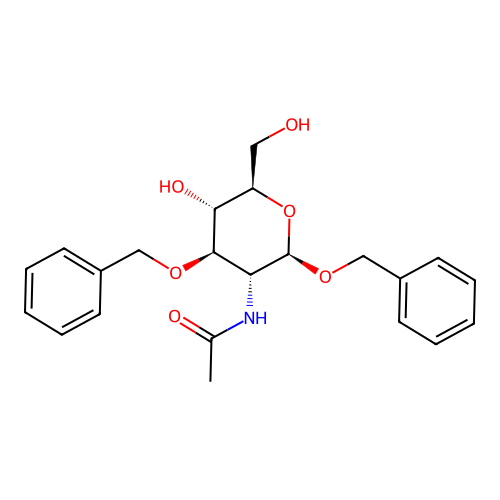 1,3-O-Dibenzyl-N-acetyl-beta-D-glucosamine structure