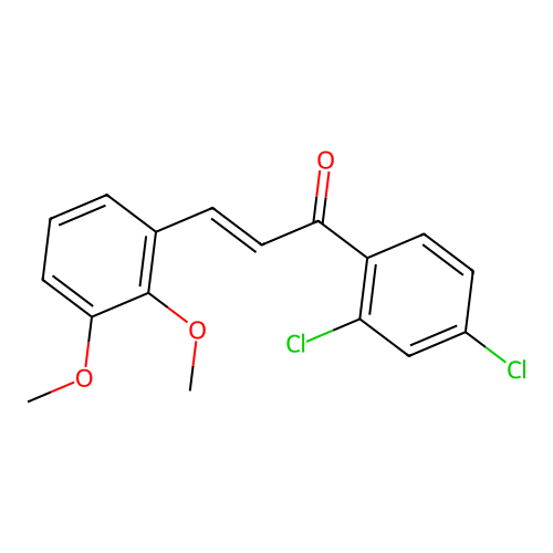 (E)-1-(2,4-dichlorophenyl)-3-(2,3-dimethoxyphenyl)prop-2-en-1-one structure