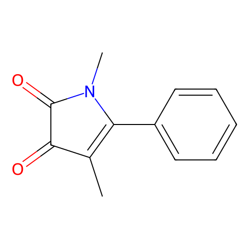 1,4-Dimethyl-5-phenylpyrrole-2,3-dione structure