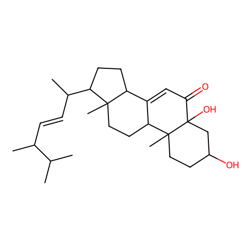 3,5-Dihydroxyergosta-7,22-dien-6-one structure