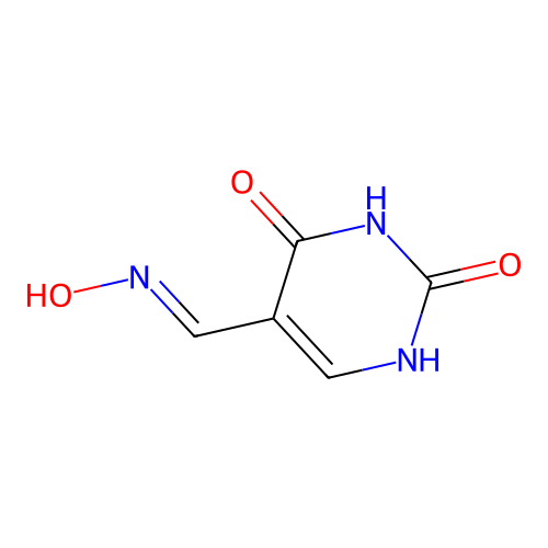 5-hydroxyiminomethyl-2,4(1H,3H)-pyrimidinedione structure