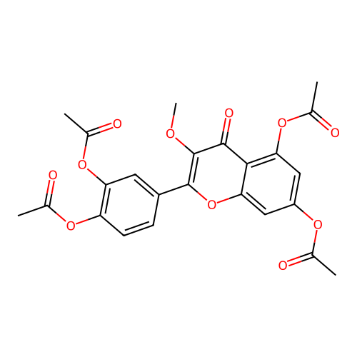 3-O-Methylquercetin tetraacetate structure