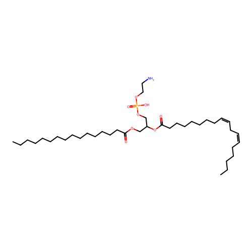 1-Palmitoyl-2-linoleoyl-3-phosphatidylethanolamine structure
