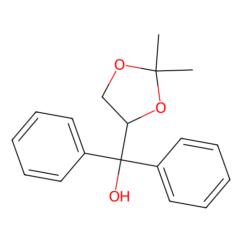 (2,2-Dimethyl-1,3-dioxolan-4-yl)(diphenyl)methanol structure