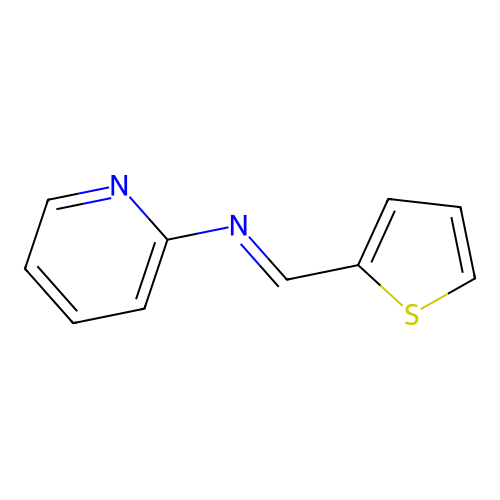 N-(2-thienylmethylene)-2-pyridinamine structure