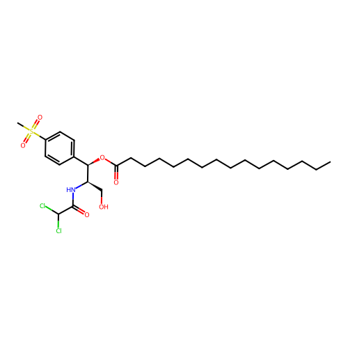 Thiamphenicol palmitate structure