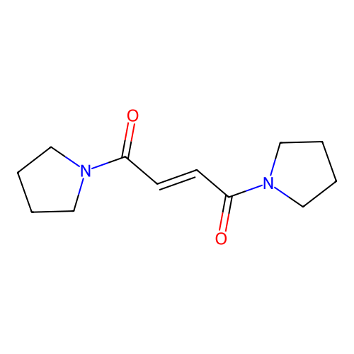 (E)-1,4-dipyrrolidin-1-ylbut-2-ene-1,4-dione structure