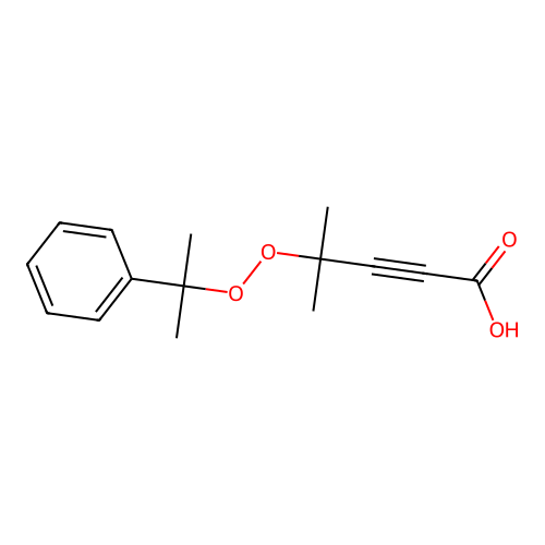 4-Methyl-4-((2-phenylpropan-2-yl)peroxy)pent-2-ynoic acid structure