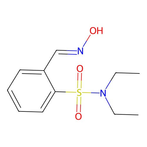 N,N-diethyl-2-(hydroxyiminomethyl)benzenesulfonamide structure