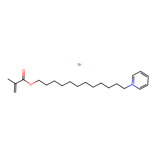Pyridinium, 1-[12-[(2-methyl-1-oxo-2-propenyl)oxy]dodecyl]-, bromide structure