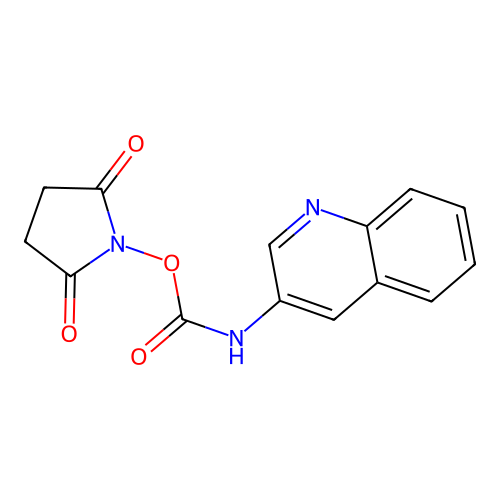 2,5-Dioxopyrrolidin-1-yl quinolin-3-ylcarbamate structure