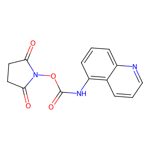 2,5-Dioxopyrrolidin-1-yl quinolin-5-ylcarbamate structure