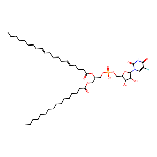 1-Palmitoyl-2-arachidonoylphosphatidylfluorouridine structure
