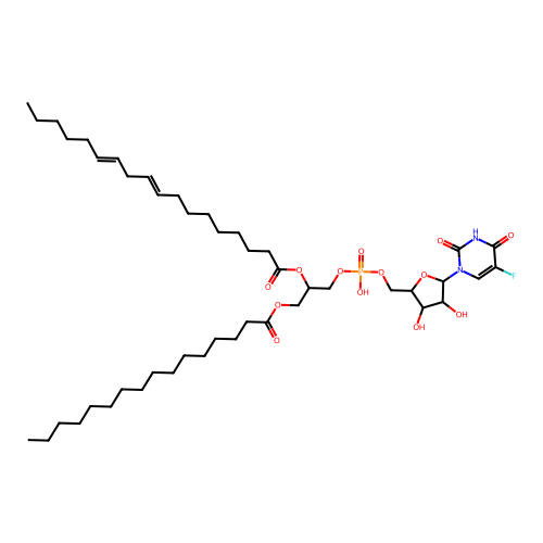 1-Palmitoyl-2-linoleoylphosphatidylfluorouridine structure