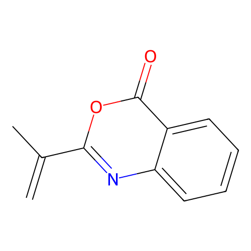 2-isopropenyl-4H-3,1-benzoxazin-4-one structure