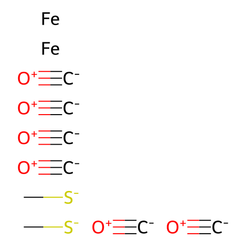 甲硫醇三羰基铁二聚体 structure