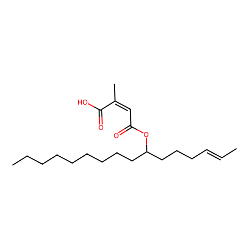 (Z)-4-[(E)-hexadec-2-en-7-yl]oxy-2-methyl-4-oxobut-2-enoic acid structure