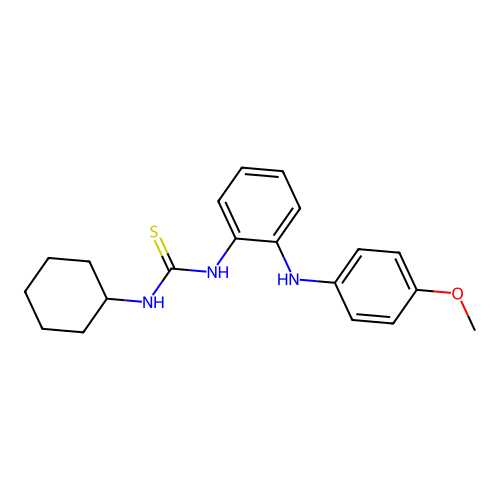 1-Cyclohexyl-3-[2-(4-methoxyanilino)phenyl]thiourea structure