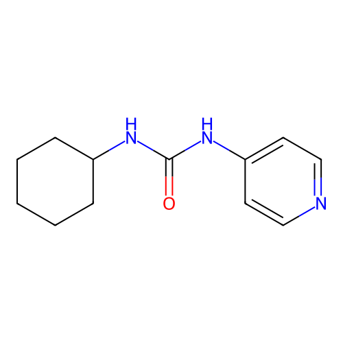 N-Cyclohexyl-N'-(4-pyridyl)urea structure