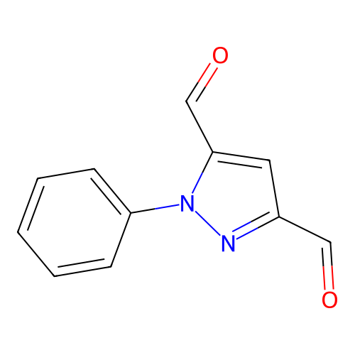 1-Phenylpyrazole-3,5-dicarbaldehyde structure