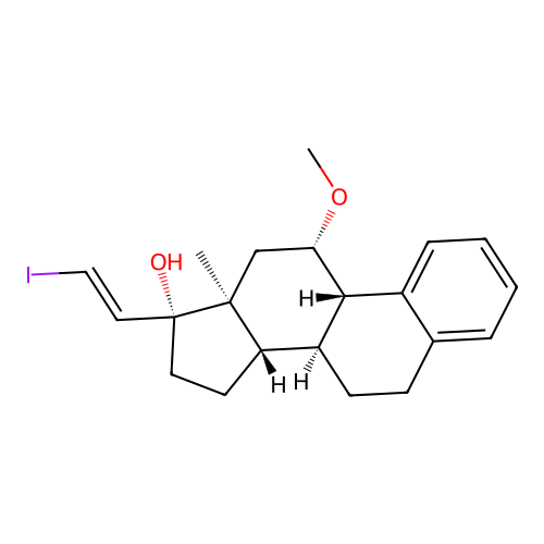 17alpha-(123I)-Iodovinyl-11beta-methoxyestradiol structure