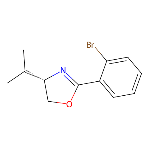 (S)-2-(2-Bromophenyl)-4-isopropyl-4,5-dihydrooxazole structure