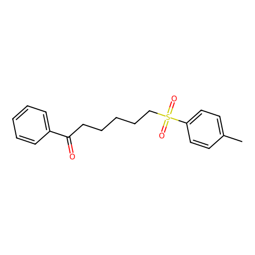 6-(4-Methylphenyl)sulfonyl-1-phenylhexan-1-one structure