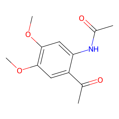 N-(2-acetyl-4,5-dimethoxyphenyl)acetamide structure