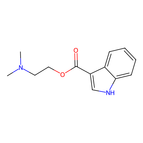 2-(dimethylamino)ethyl 1H-indole-3-carboxylate structure