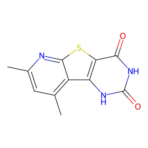 5H-9-Thia-1,5,7-triazafluorene-6,8-dione, 2,4-dimethyl- structure