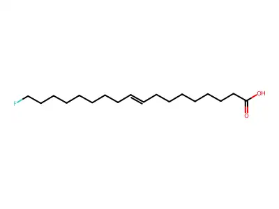 9-Octadecenoic acid, 18-fluoro-, (E)- structure