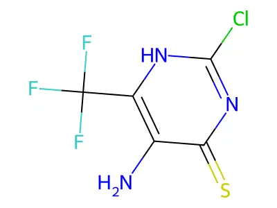 5-Amino-2-chloro-6-(trifluoromethyl)pyrimidine-4(3H)-thione structure