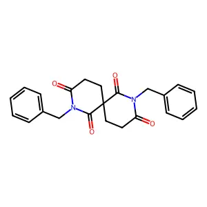 2,8-Dibenzyl-2,8-diazaspiro[5.5]undecane-1,3,7,9-tetrone structure