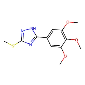 3-methylsulfanyl-5-(3,4,5-trimethoxyphenyl)-1H-1,2,4-triazole structure