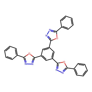 1,3,5-Tris(5-phenyl-1,3,4-oxadiazol-2-yl)benzene structure