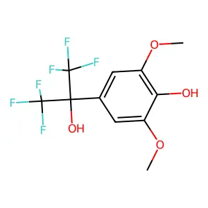 4-(1,1,1,3,3,3-Hexafluoro-2-hydroxypropan-2-yl)-2,6-dimethoxyphenol structure