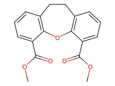 10,11-Dihydro-dibenzo(B,F)oxepine-4,6-dicarboxylic acid dimethyl ester structure