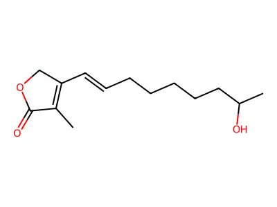 4-(8-Hydroxy-1-nonenyl)-3-methyl-2(5h)-furanone structure