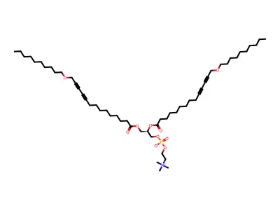 1,2-Bis(15-oxapentacosa-10,12-diynoyl)-sn-phosphocholine structure